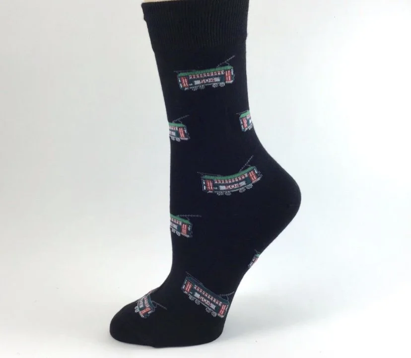 Women's Black Street Car Socks