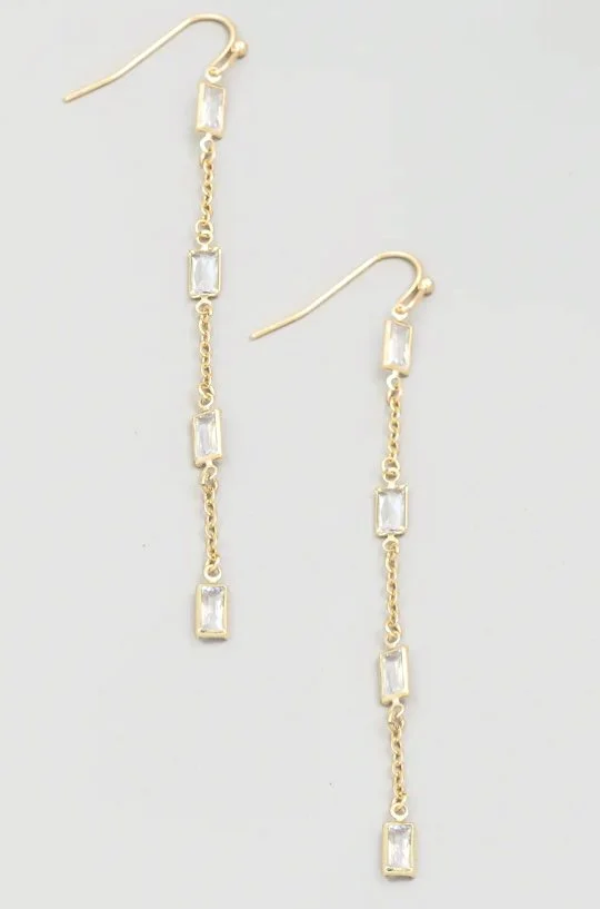 Gold and Crystal Earrings