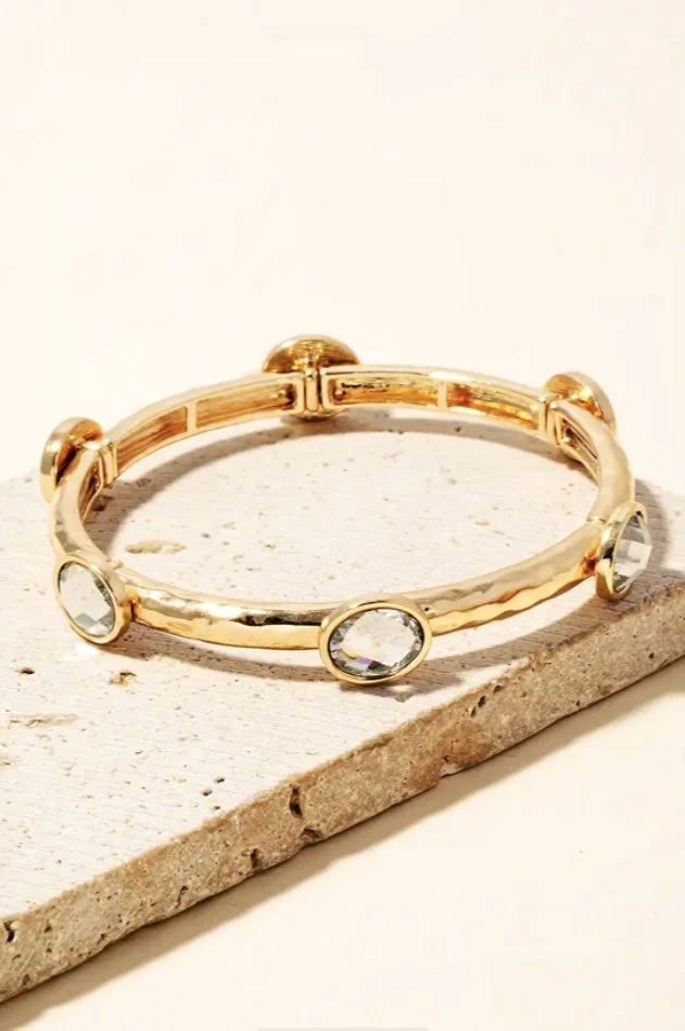 Gold Crystal Stretch Bracelet