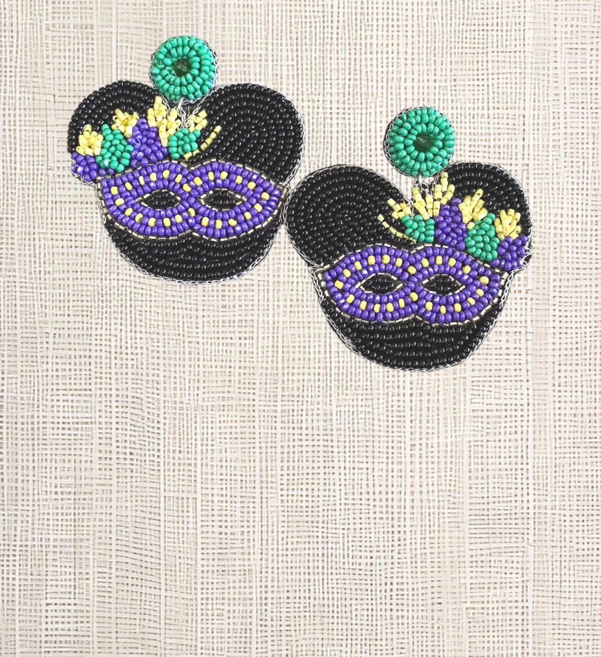 Mardi Gras Mouse Earrings