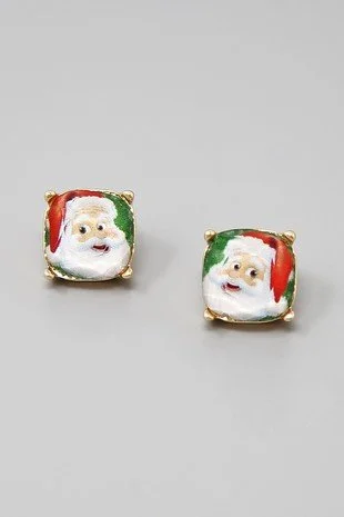 Festive Santa Claus Post Earrings