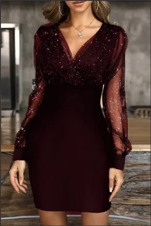 Women's Midi Wine Color Dress  Serenity Home & Gifts