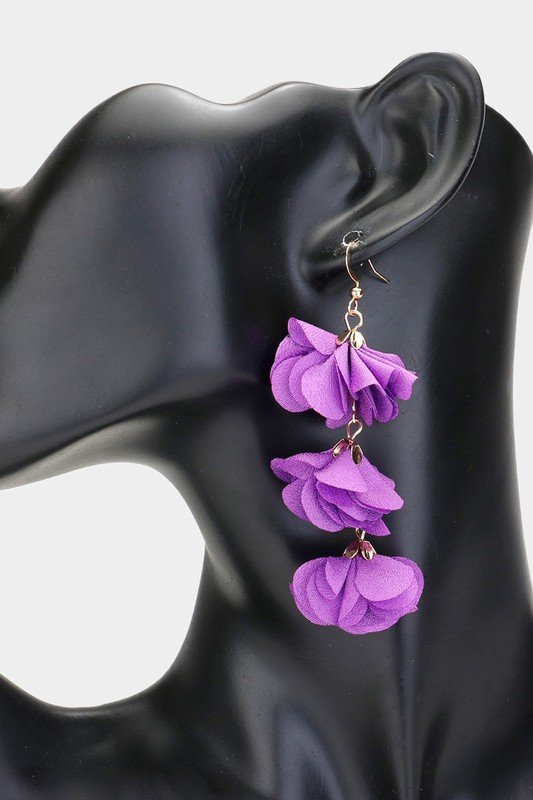 Aqua Flower Earrings