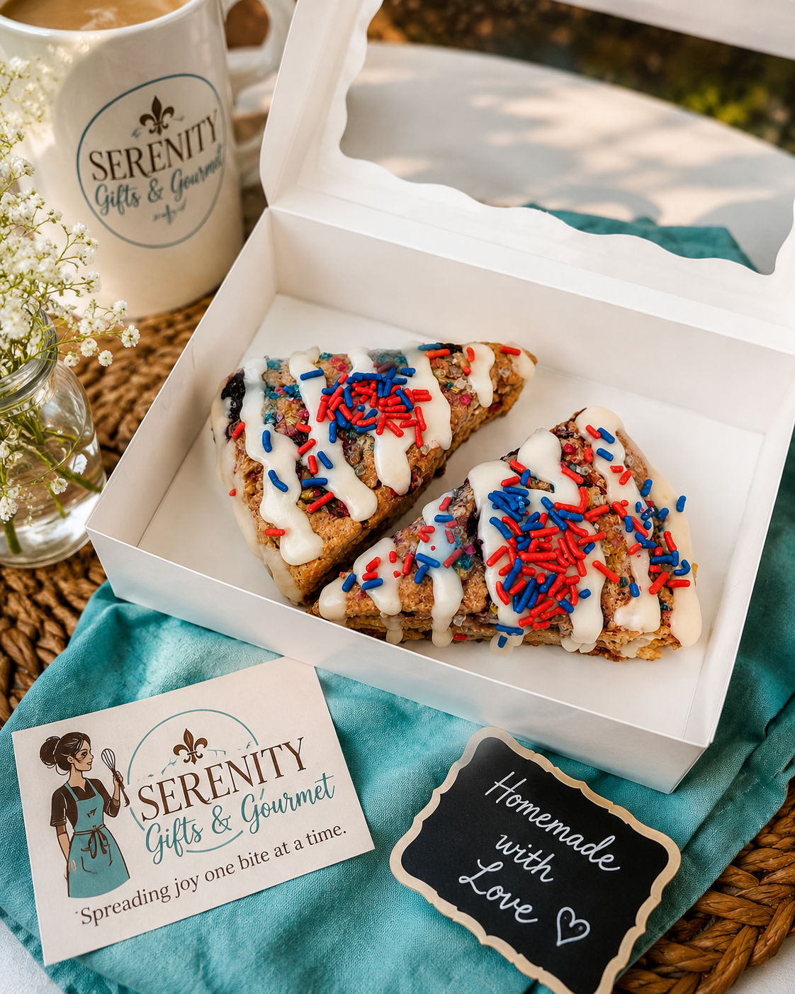 Triple Berry Protein Scone with Lemon Glaze