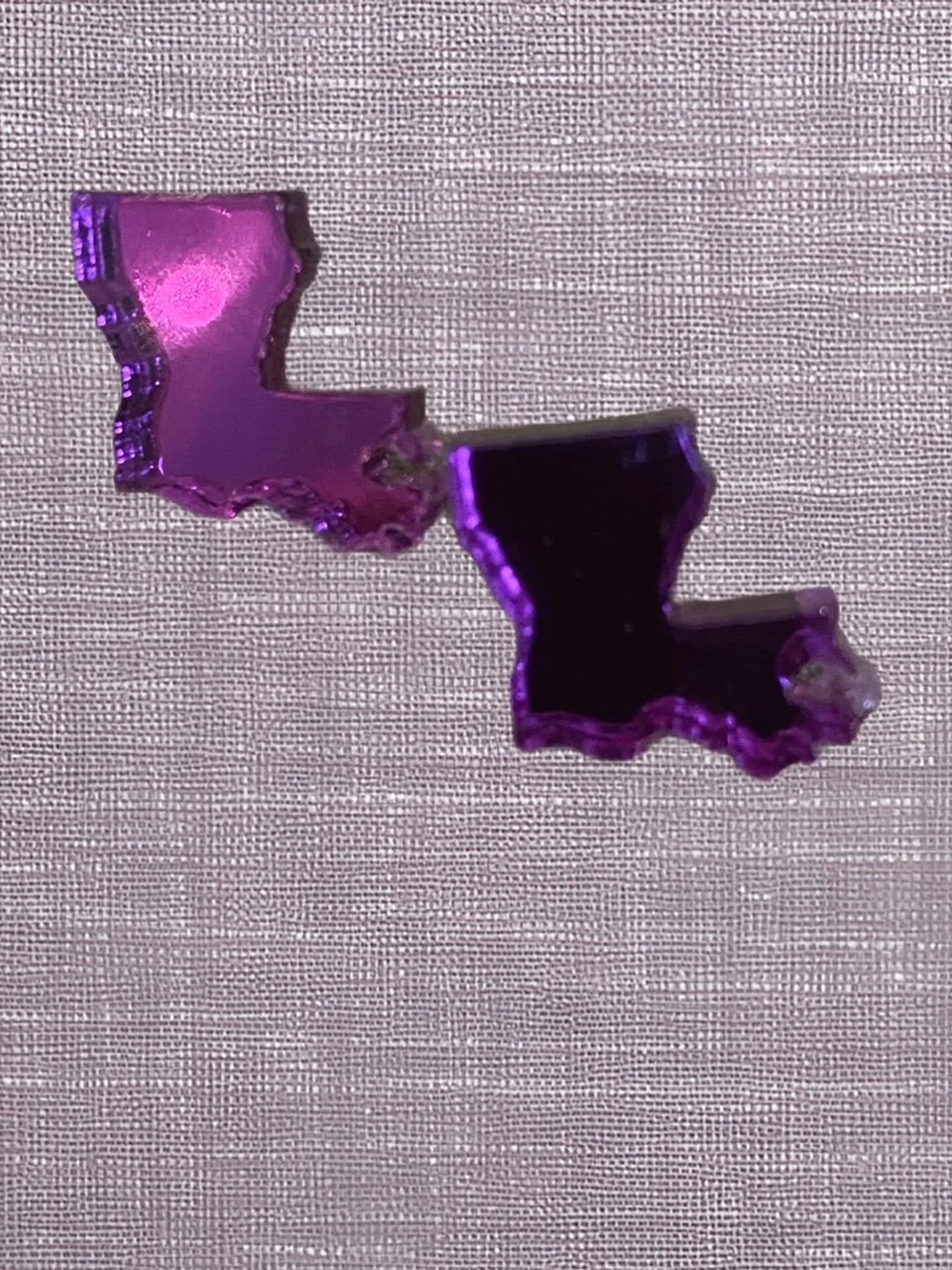 Purple Louisiana Post Earrings