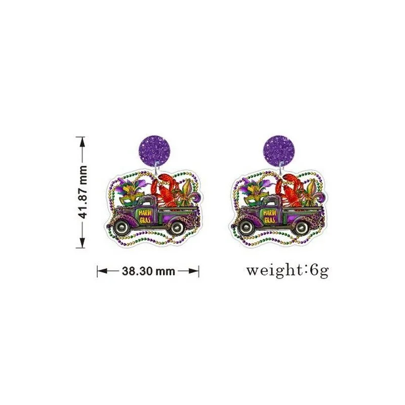 Mardi Gras Celebration Earrings