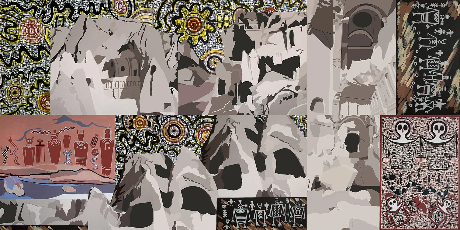 Dreamland, acrylic on canvas, 72" x 144", 2013