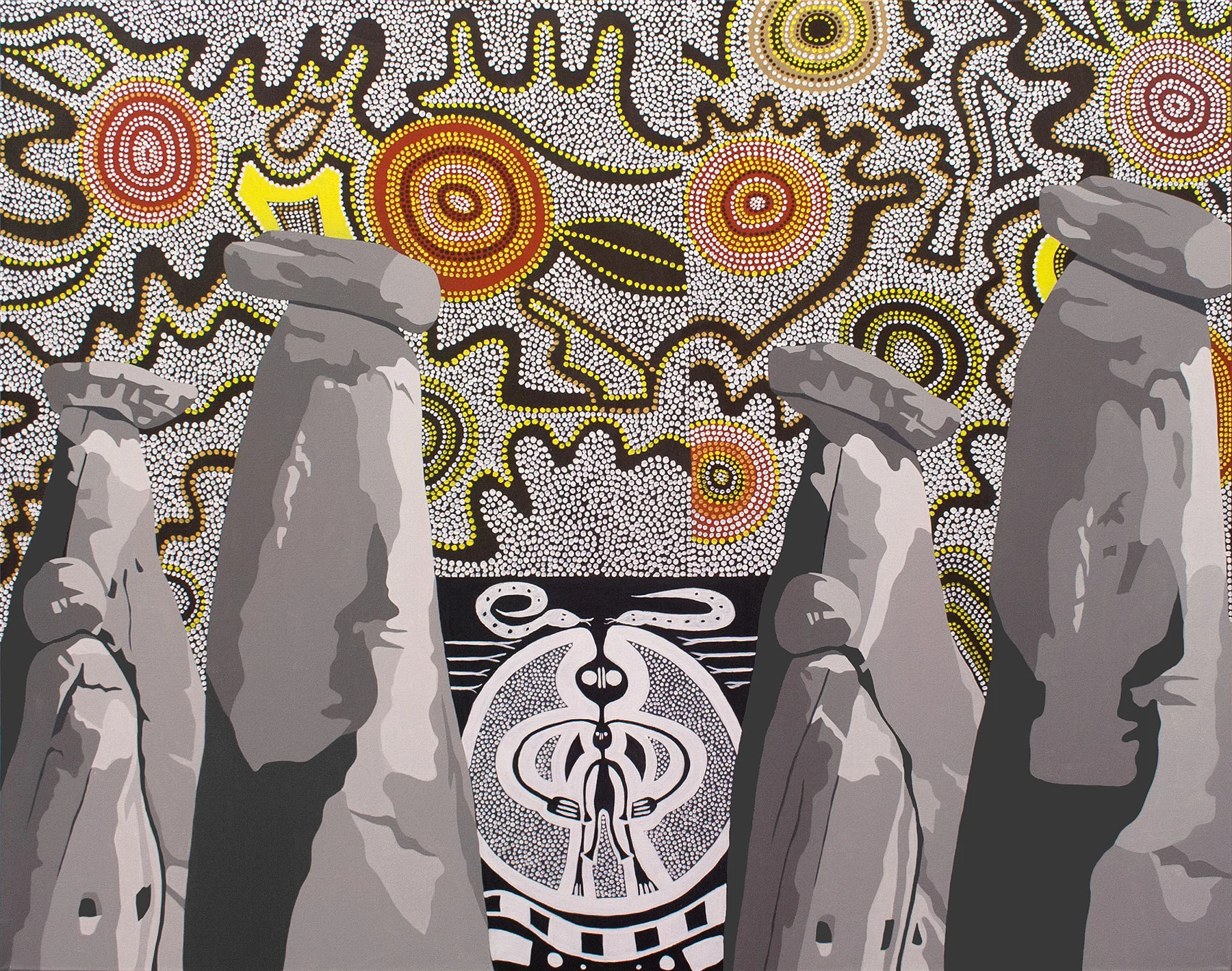 Alien Arrival, acrylic on canvas, 48" x 60", 2014