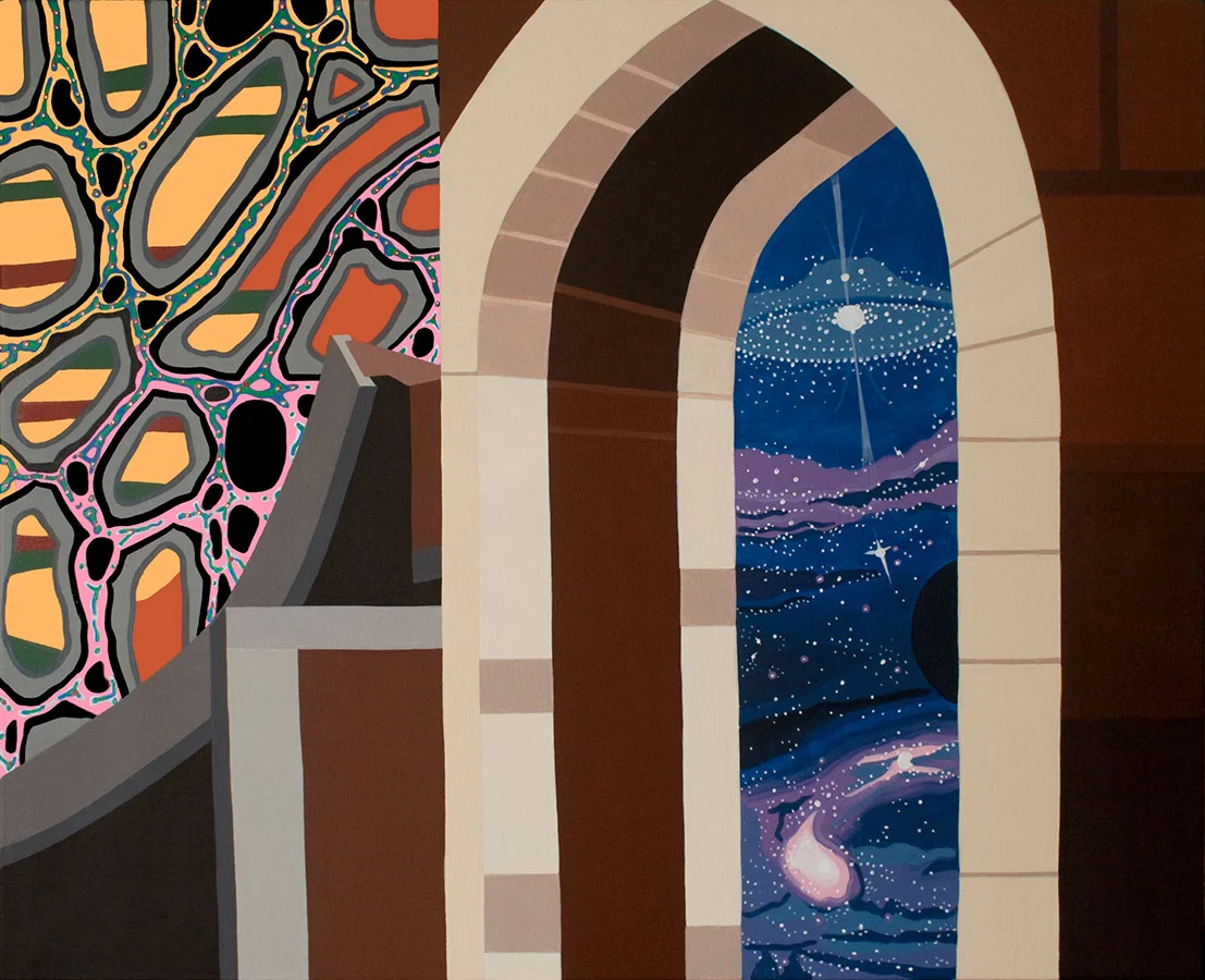 Glimpse of a Galaxy, acrylic on canvas, 36" x 44", 2012