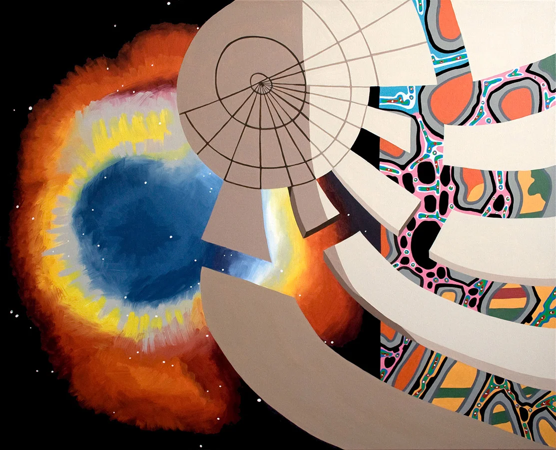 Swirling Yantra, acrylic on canvas, 36" x 44", 2012