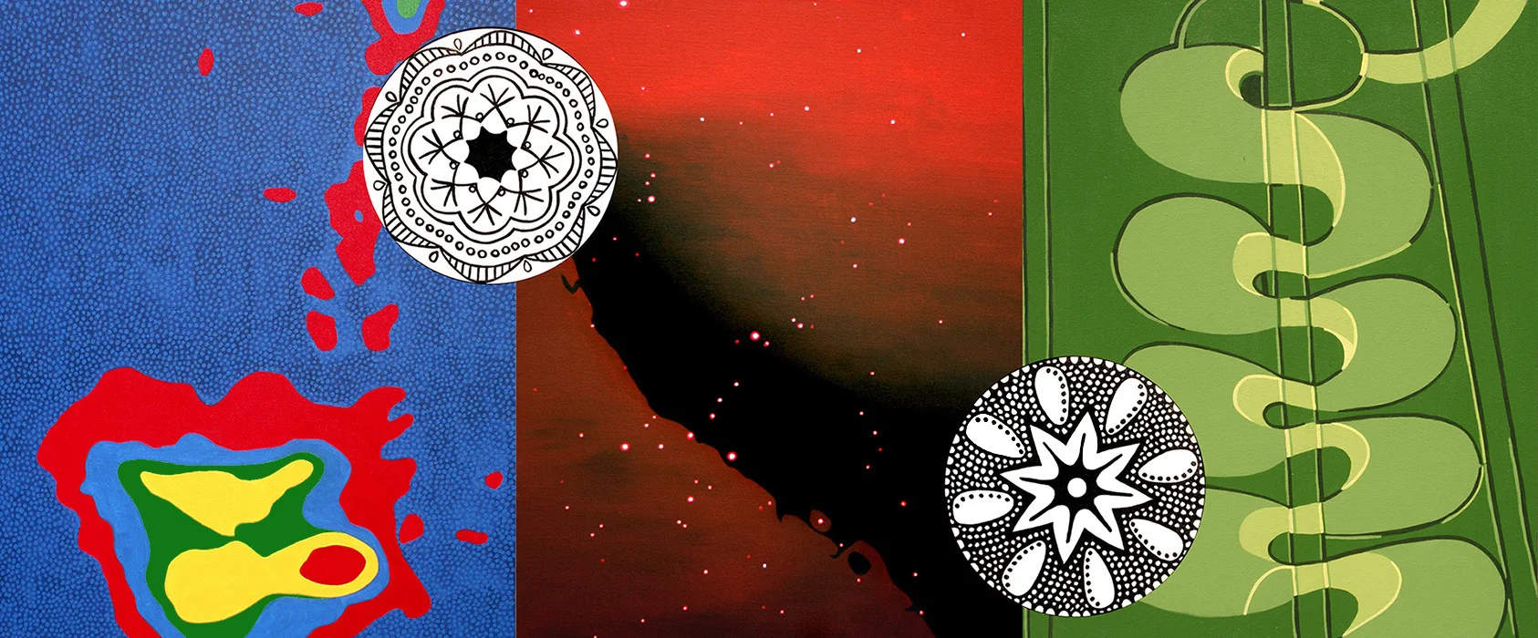 Admiring the View, acrylic on canvas, 30" x 72", 2008