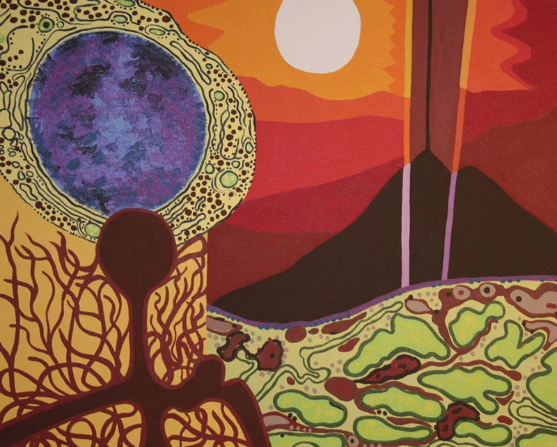 Alien in Kenya, acrylic on canvas, 24" x 30", 2007