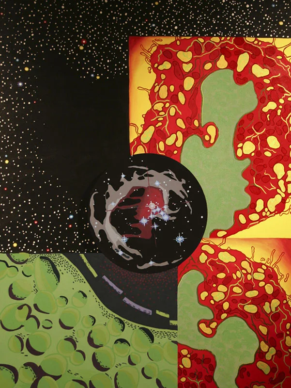 Galactic Roadmap, acrylic on canvas, 40" x 30", 2007