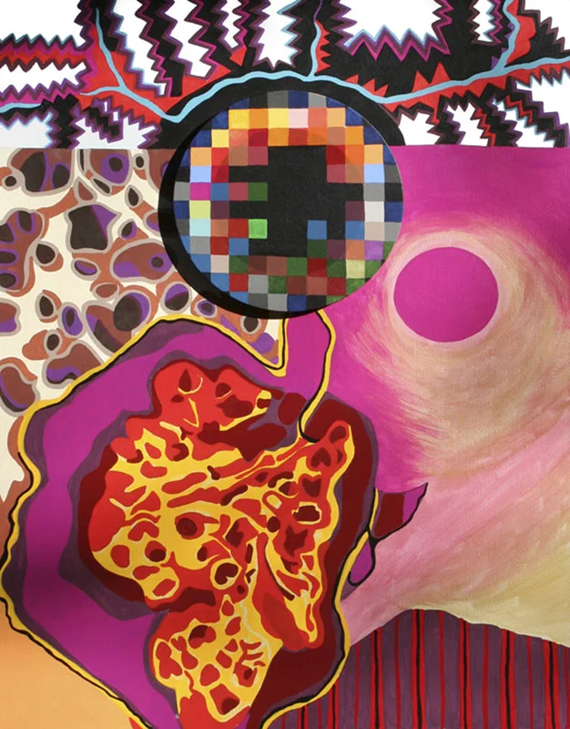 Magnetic Radiation, acrylic on canvas, 40" x 30", 2007