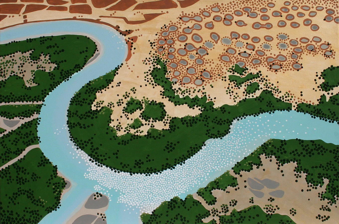 Distant Lands, acrylic on canvas, 24" x 36", 2006