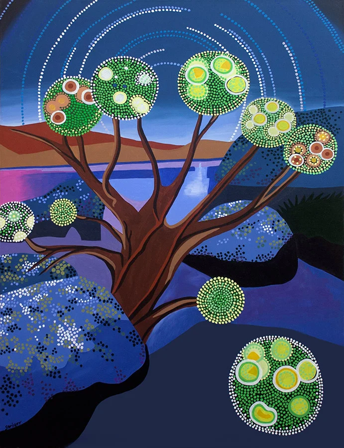 Jewel Tree of Life, acrylic on canvas, 40" x 30", 2006