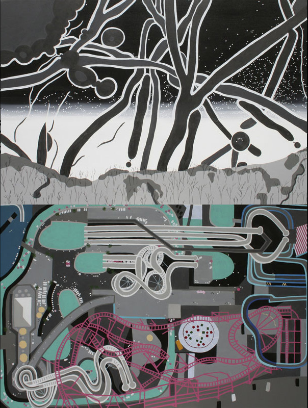 Over and Under, acrylic on canvas, 96" x 72", 2006