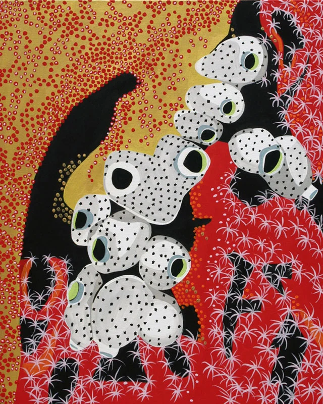 Squirts, acrylic on canvas, 30" x 24", 2006