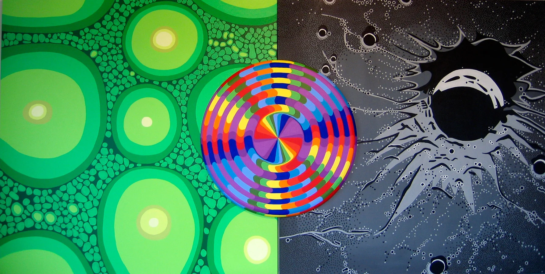 Mandala in Nature, acrylic on canvas, 54" x 108", 2005