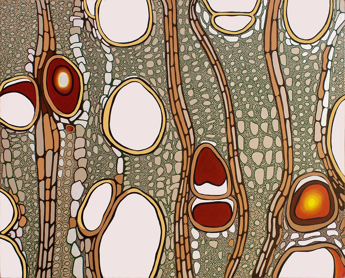 Mahogany, acrylic on canvas, 48" x 60", 2004