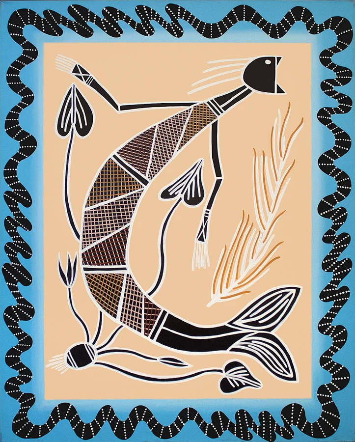 Mermaid Yelling, acrylic on canvas, 60" x 48", 1999