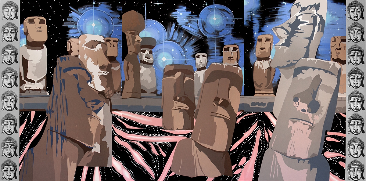 The Prophet, acrylic on canvas, 72" x 144", 2014