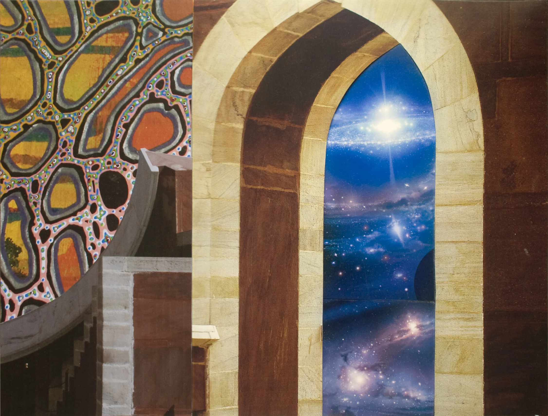 Glimpse of a Galaxy, collage on paper, 9" x 12", 2011