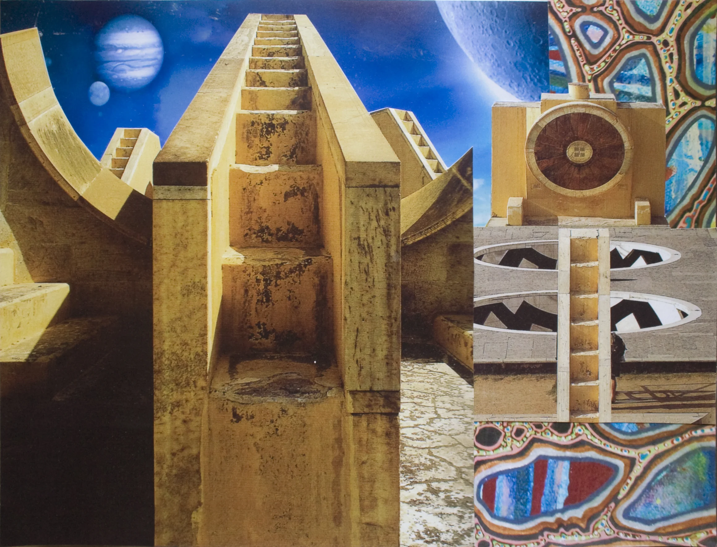 Universal Staircase, collage on paper, 9" x 12", 2011