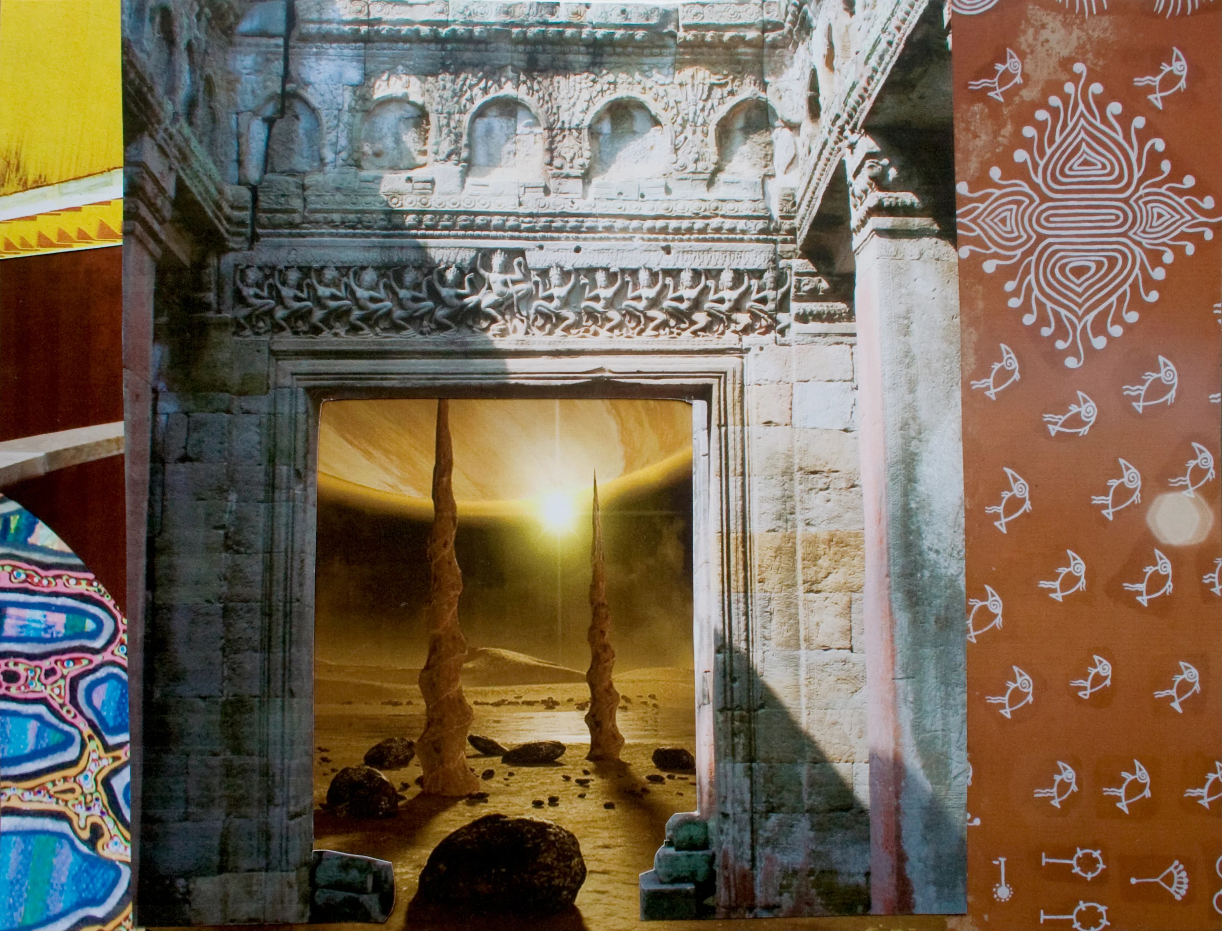 Stargate, collage on paper, 9" x 12", 2011