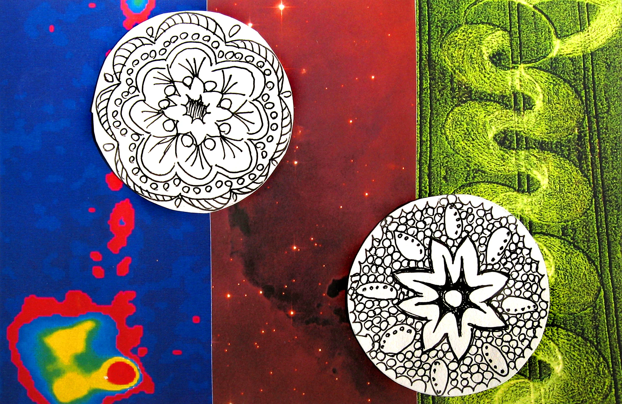 Unity II, collage on paper, 8.5" x 10.5", 2008