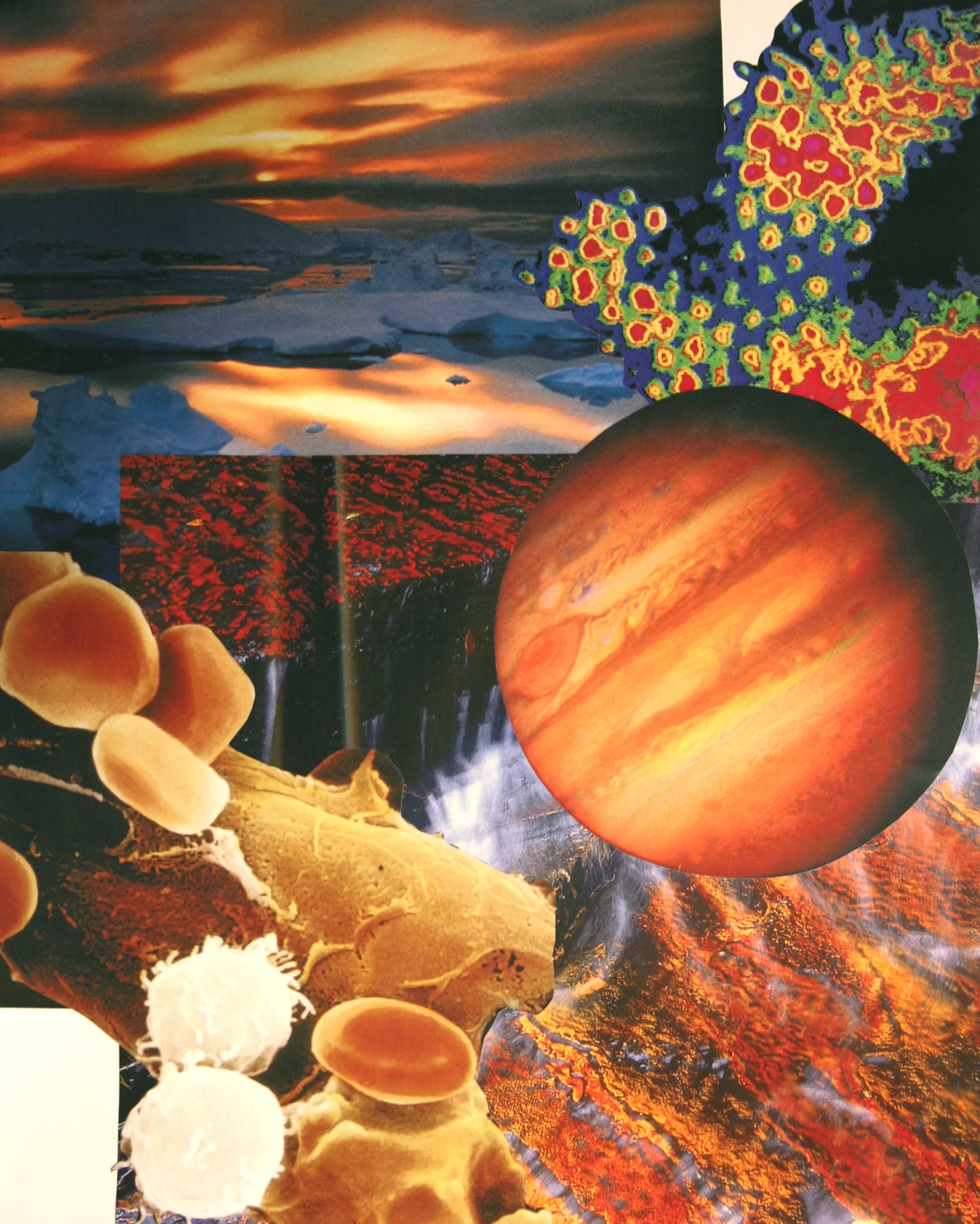 Spring Solstice, collage on paper, 14" x 16", 2007