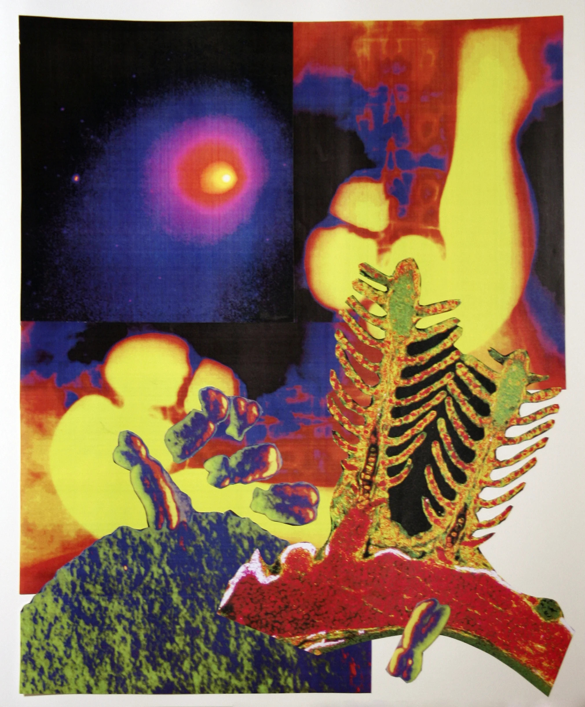 Hungry Creatures, collage on paper, 14" x 17", 2006