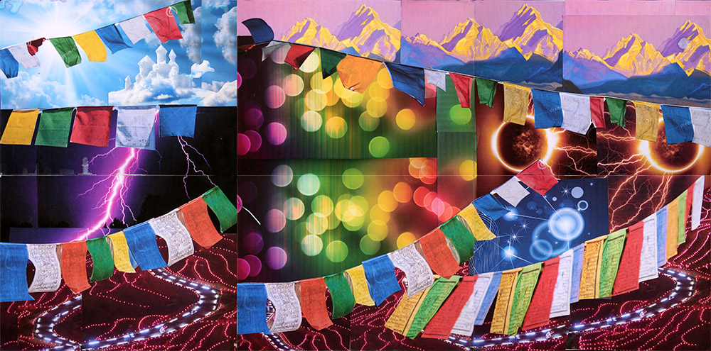 GNH, collage on paper, 18" x 36", 2015