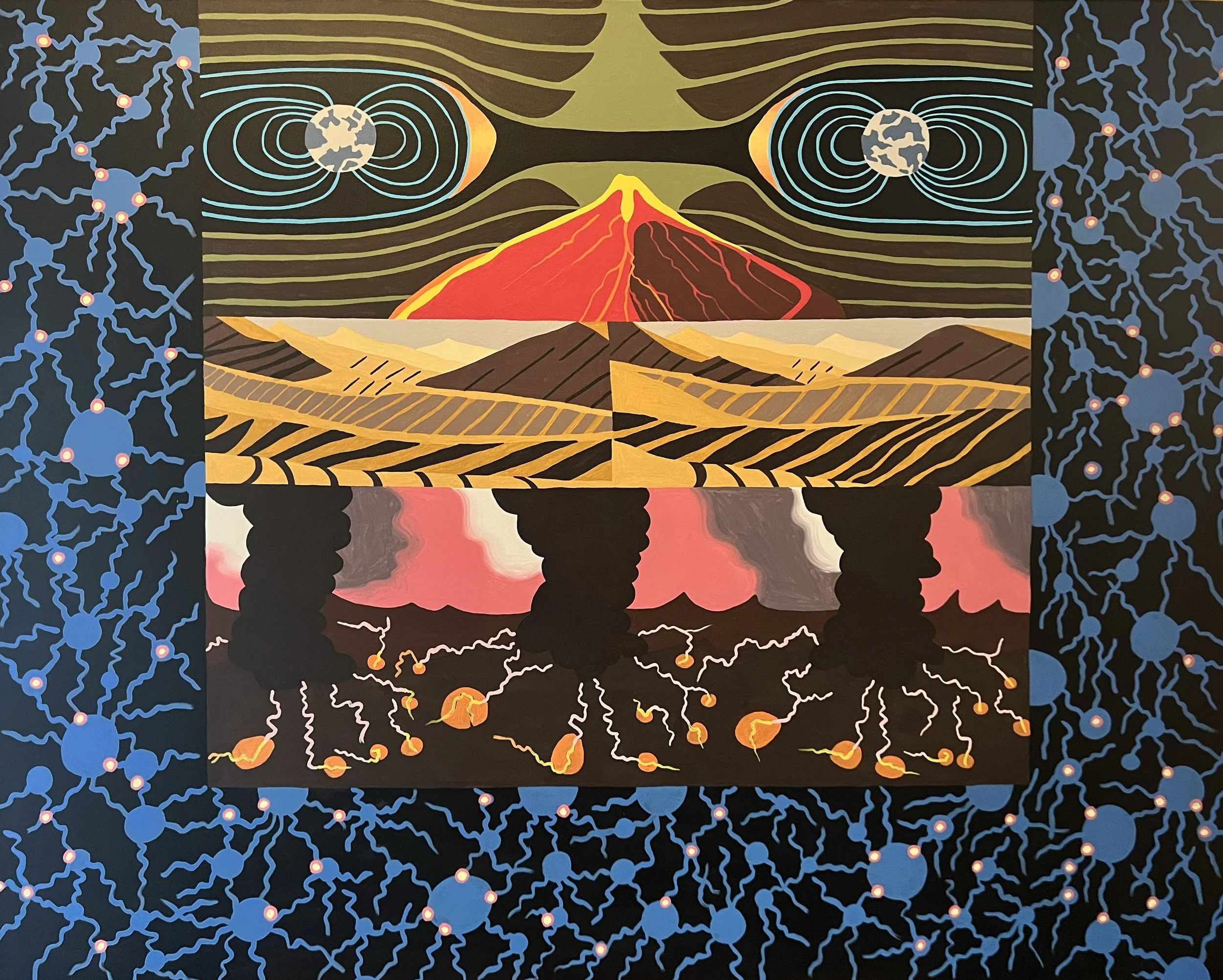 Variation on Marcus’ Dream #4. 2024. acrylic on canvas. 48 x 60 in.