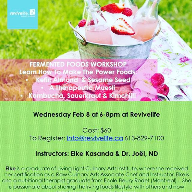 Revivelife Clinic is offering a fermented food workshop on Wednesday February 8th from 6-8pm! Email info@revivelife.ca to reserve your spot and learn how to make kimchi, kombucha, sauerkraut, kefir and more! 🍎🍏 #holistic #holistichealth #healthy #f