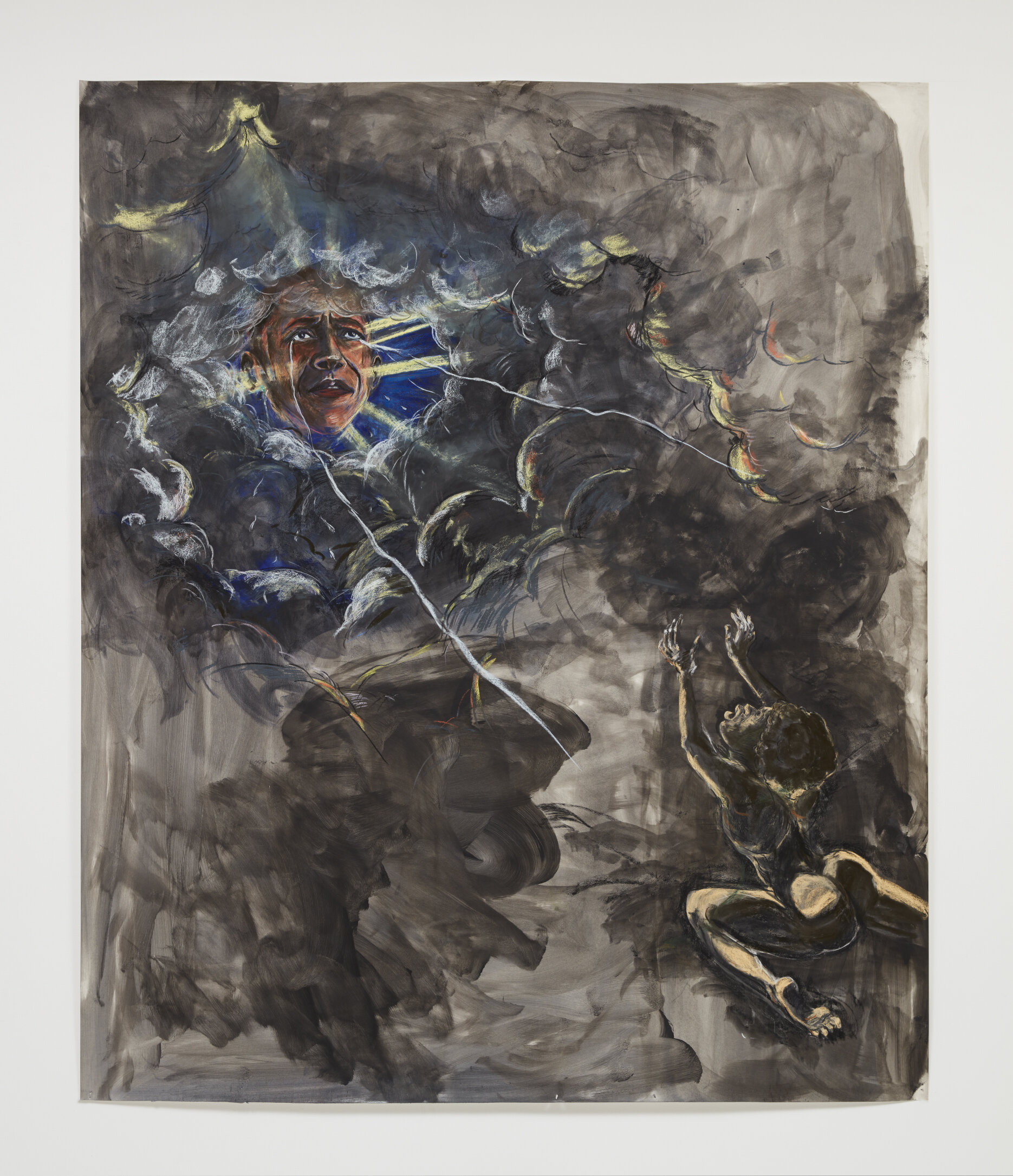   Allegory of the Obama Years by Kara E. Walker,  2019. Pastel, Conté crayon, charcoal on treated paper. 87.375 x 72 inches. 