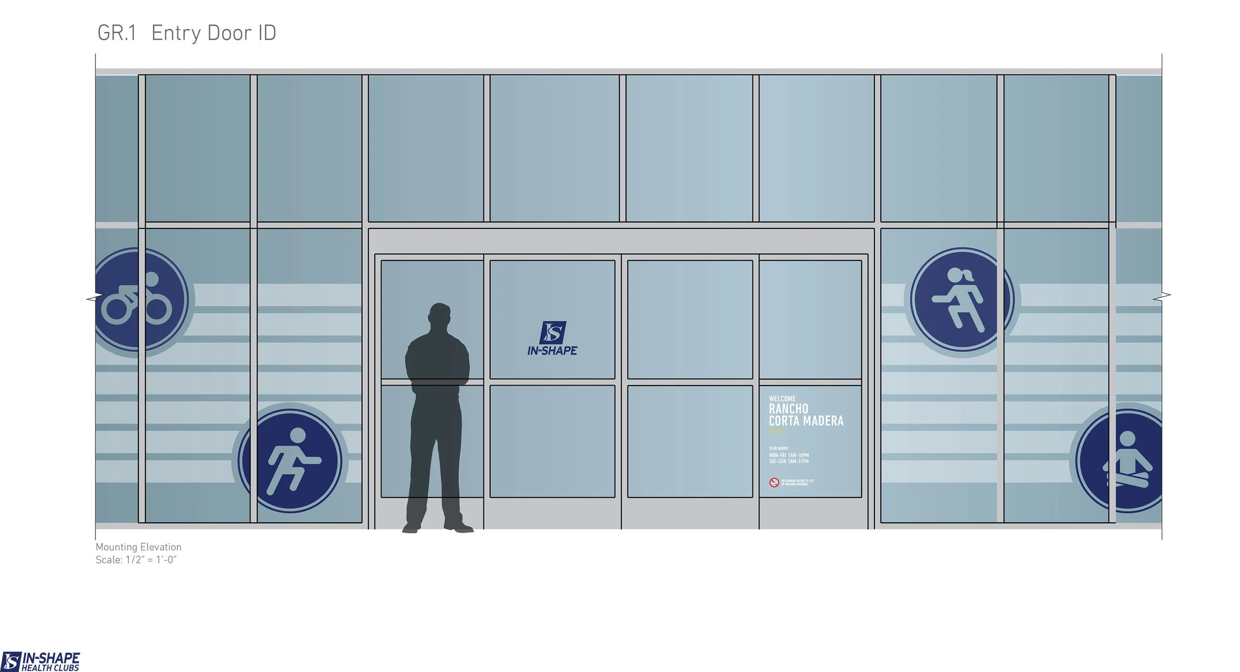 "Privacy" decal mock-up for club windows. 