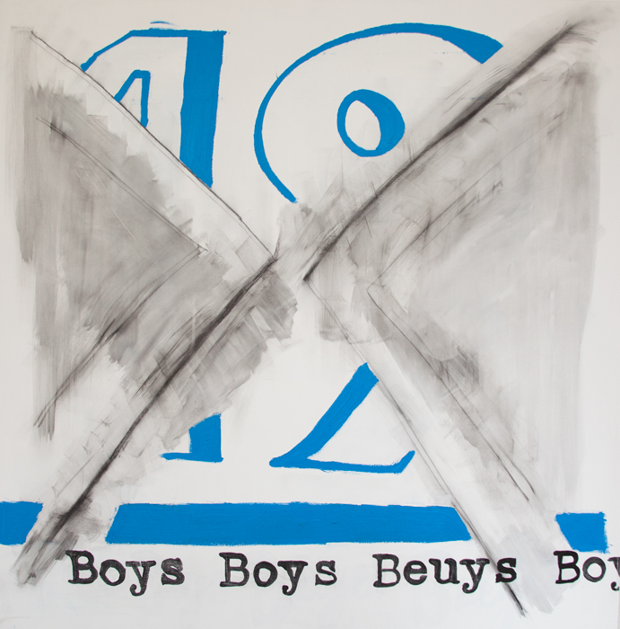 BOYS BOYS BEUYS, Acrylic on Canvas. 2014. 48"x48"
