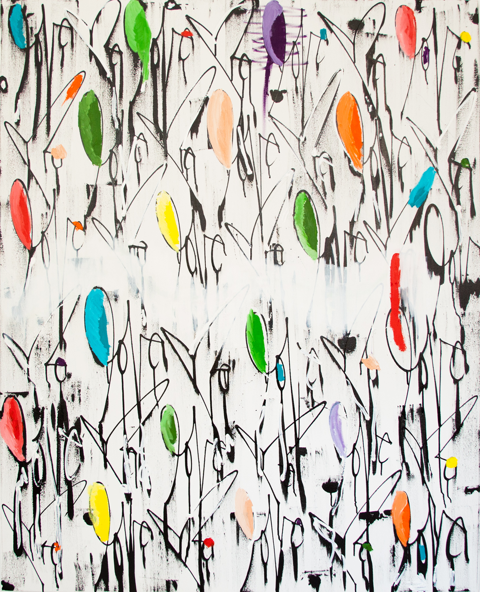 CAMEL ON THE ROOF. Mixed Media on Canvas. 2014. 48” x 60"