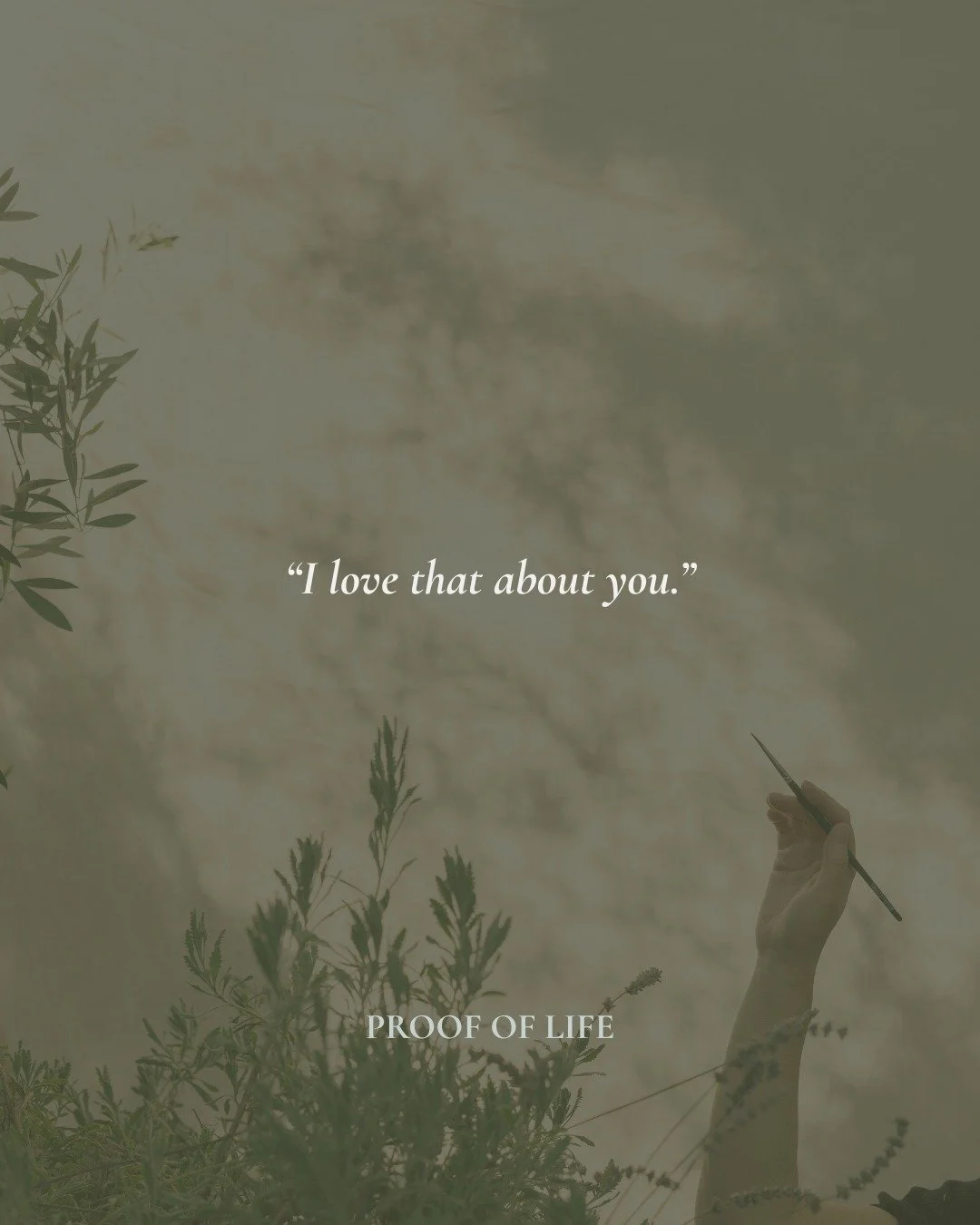 "I love that about you."

Say this genuinely to someone and see their heart mend. 

#proofoflife #selfacceptance #healing #arttherapy #lifelessons