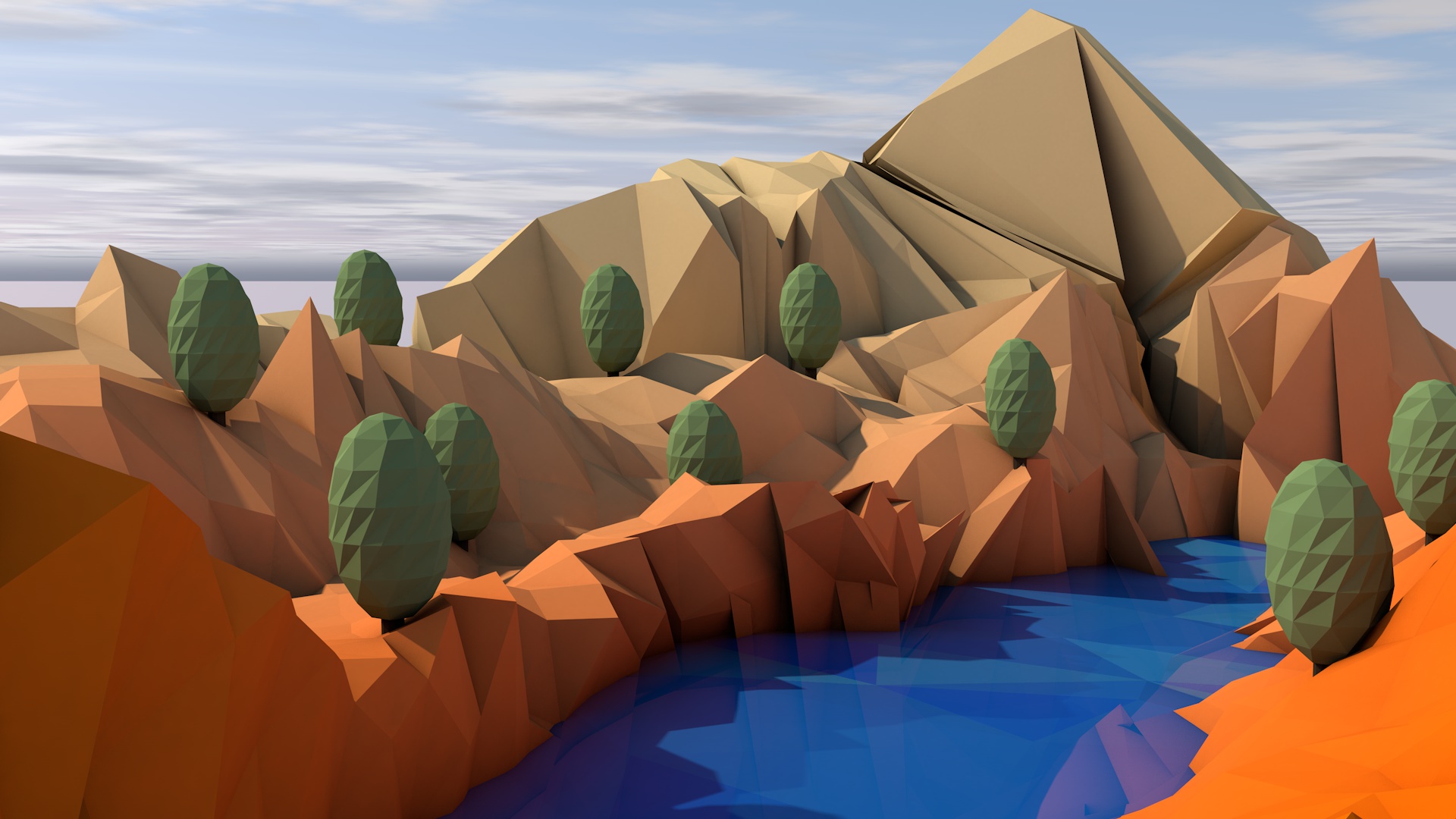 I was toying with this as a "happy place" for VR, but it really doesn't do much for me besides the coloring. Something about the color combo kept me from trashing it.