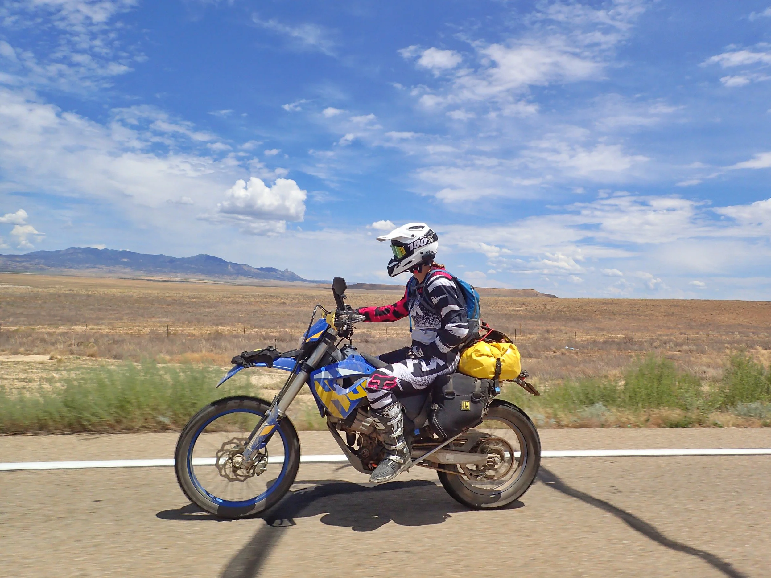Linking the Colorado Backcountry Discovery Route path that we had chosen to the Utah Backcountry Discovery Route required a few highway miles. This is the approach to Valley of the Gods, Utah.