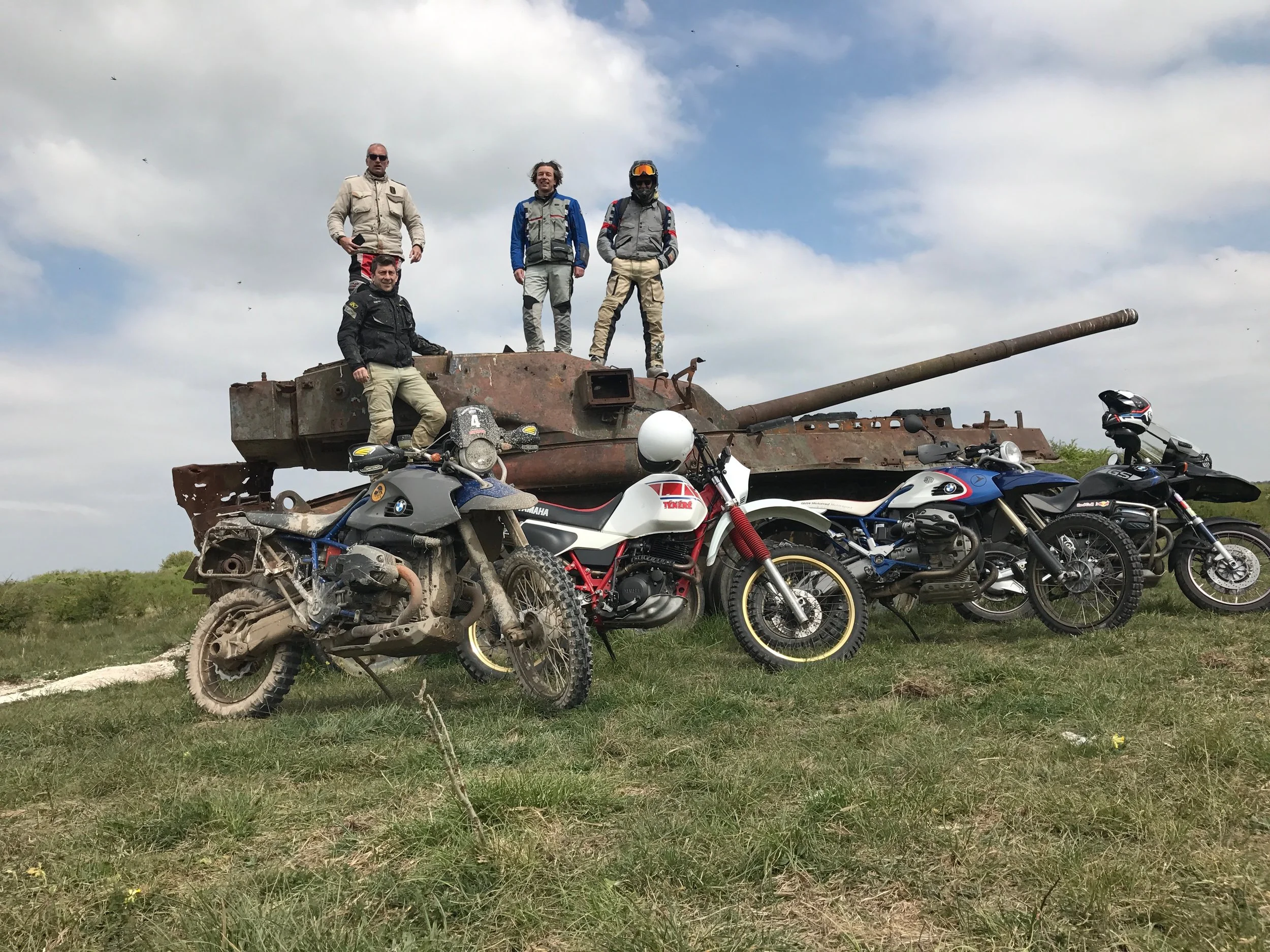 Friends, and a bunch of old tanks!