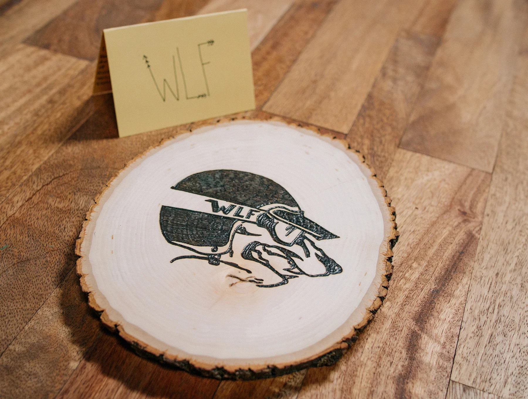 AMAZING gift from Meghan to the WLF crew! The new center-piece at WLF HQ! Skillz!!! Thanks Meghan!
