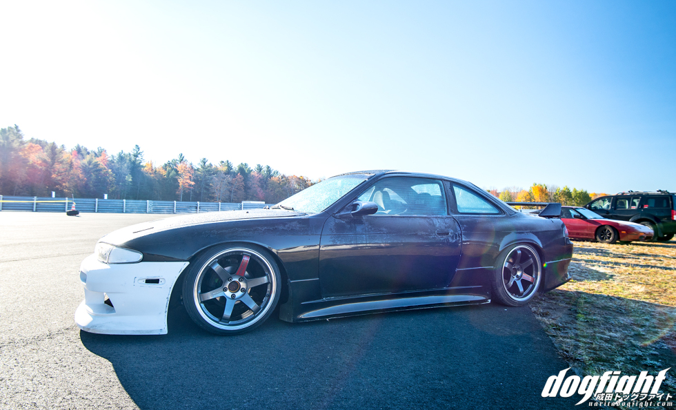 Back out in the paddock area, this S14 caught my eye right away; unfortunately I never saw it on track. I later learned that the owner was going to drive during the practice day, and ended up leaving the car for his friend in BOSSTOWN to drive. BOSSTOWN, the East Coast, 2.5ish man team from Northern Massachusetts had some of the best looking cars in the paddock…