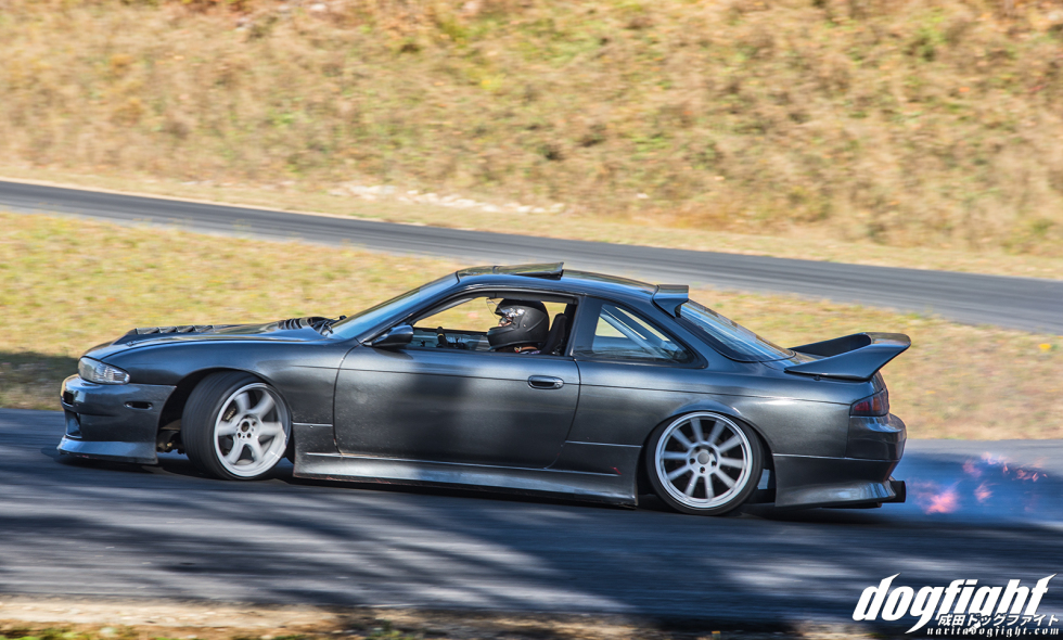 This picture of Chett’s S14 is from a pretty shitty angle as far as drifting pictures goes, but I liked the transparent flames that were shooting out of his exhaust.