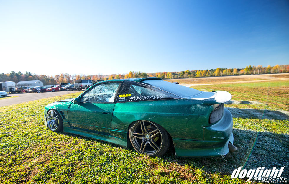 The Drift Faction cars were thoroughly frozen in the morning, and set out to track early to warm up.