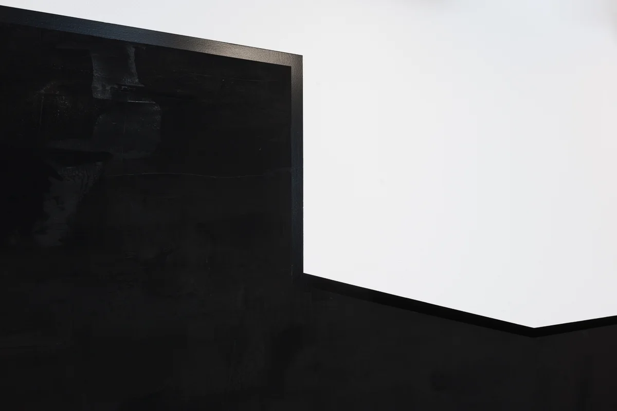 Black view from above, site-related wallpainting, detail Sandefjord Kunstforening