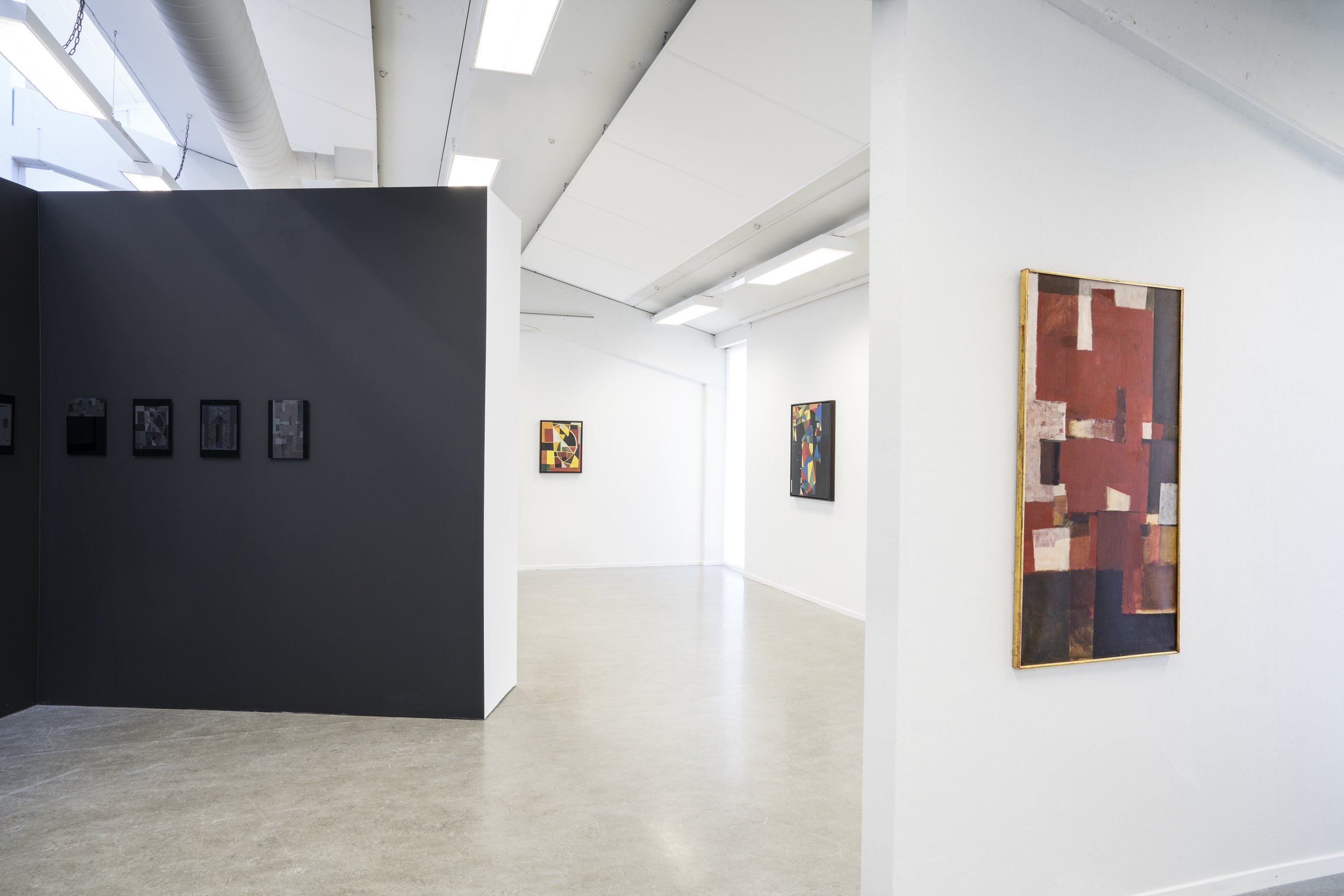 Installation view Black Letters with Jakob Weidemann and Roar Wold