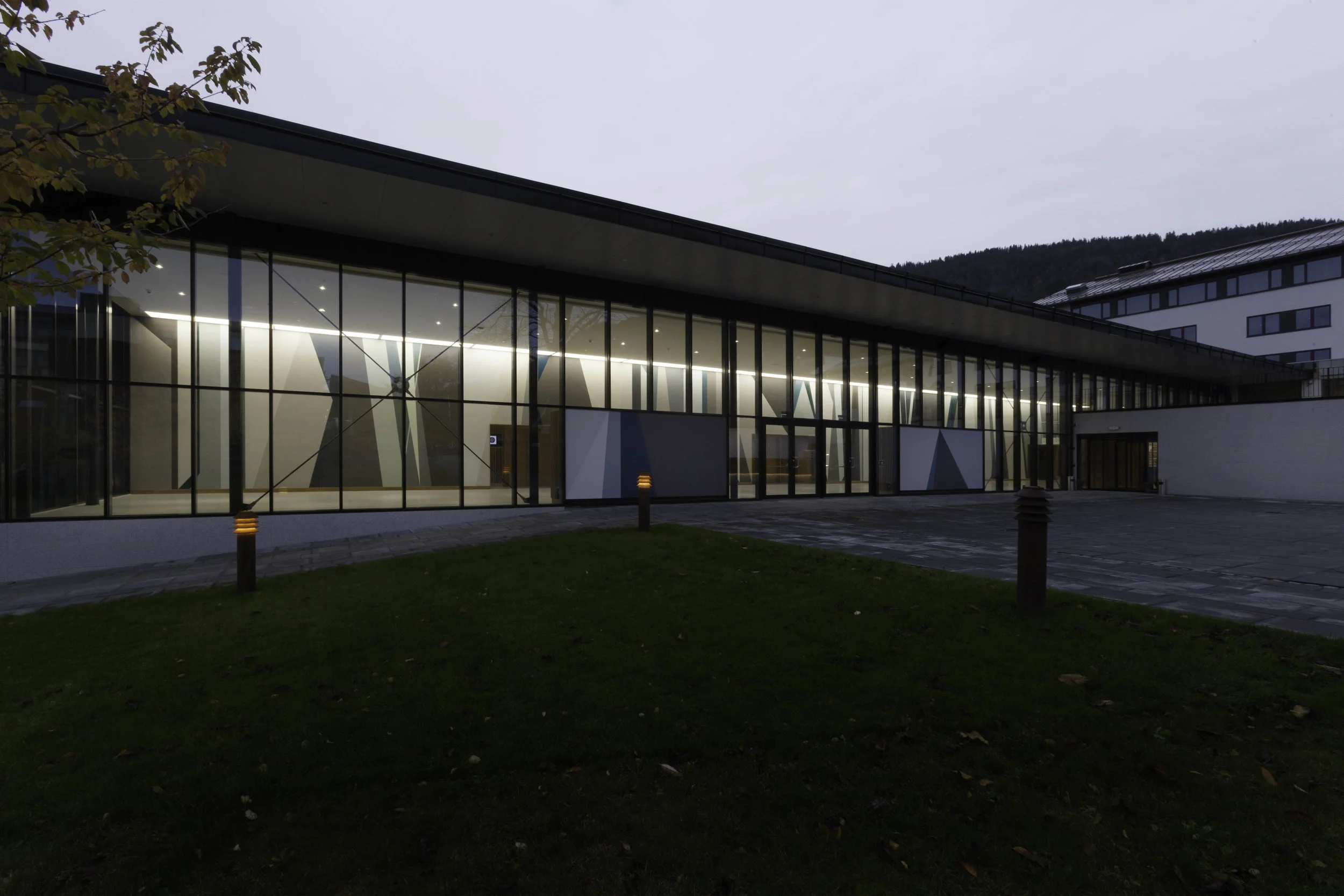 Skogssøyler ( outside view with murals )